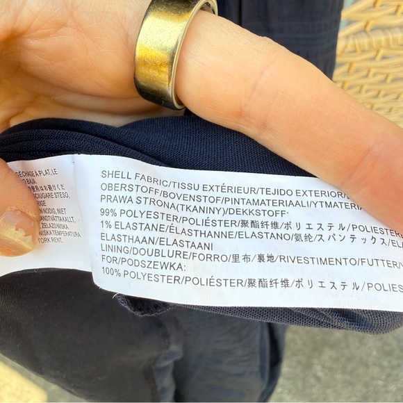 Moon River Navy Puff-Sleeve Tiered Bohemian Maxi Dress Size M Babydoll - Picture 4 of 7